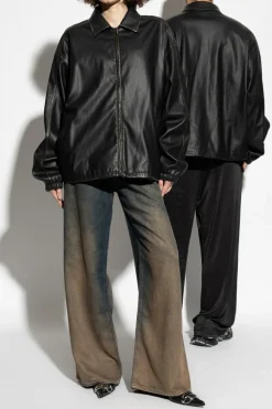 Diesel BLACK Artificial leather jacket `J-AKE`