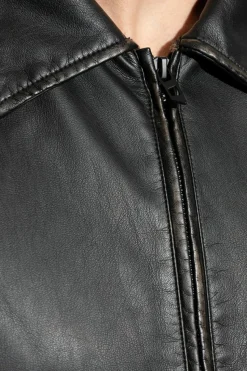 Diesel BLACK Artificial leather jacket `J-AKE`