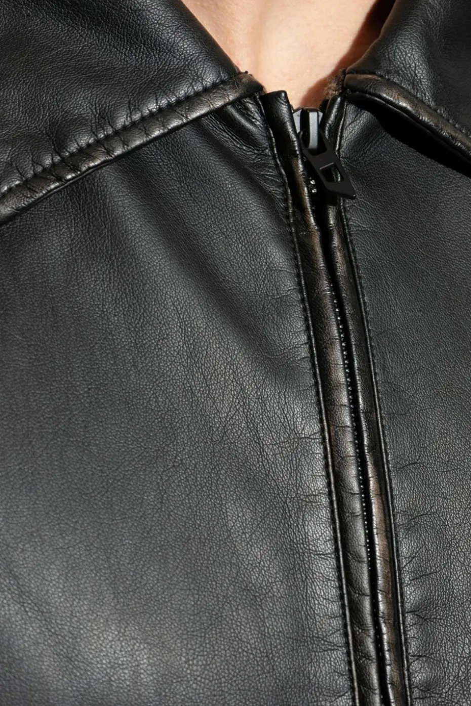 Diesel BLACK Artificial leather jacket `J-AKE`