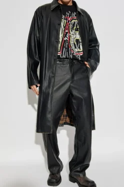 Diesel BLACK Faux leather coat 'J-RIVERS'
