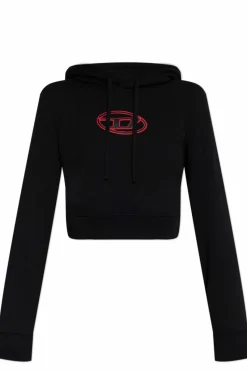 Diesel BLACK Hoodie `F-SLIMMY-HOOD-OD`