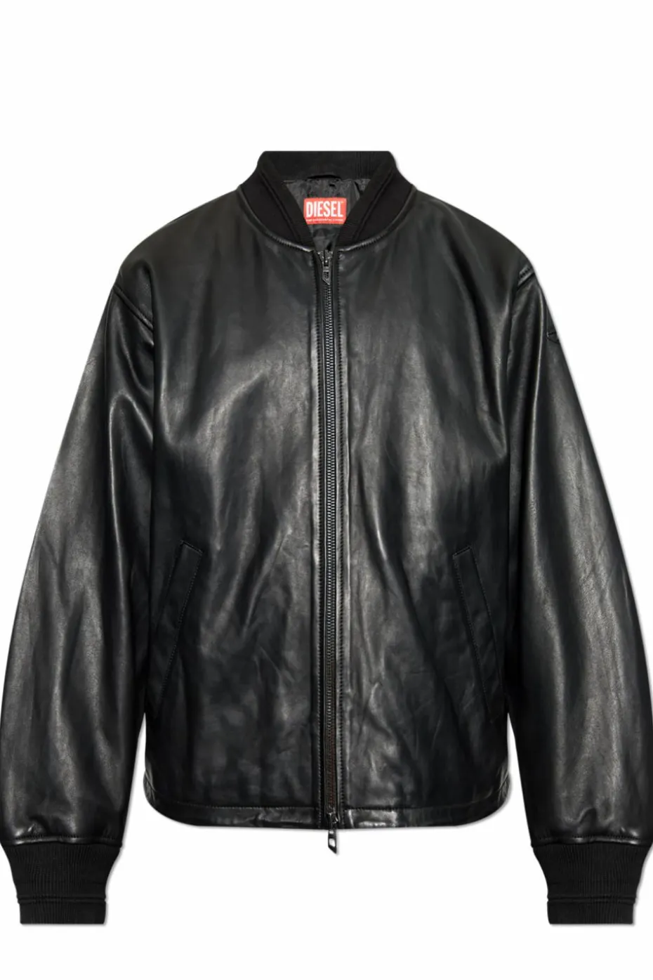 Diesel BLACK Leather jacket L-KHAT