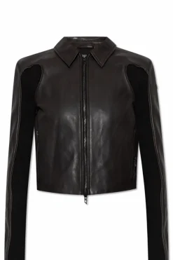 Diesel BLACK Leather jacket L-TOTEM-P1