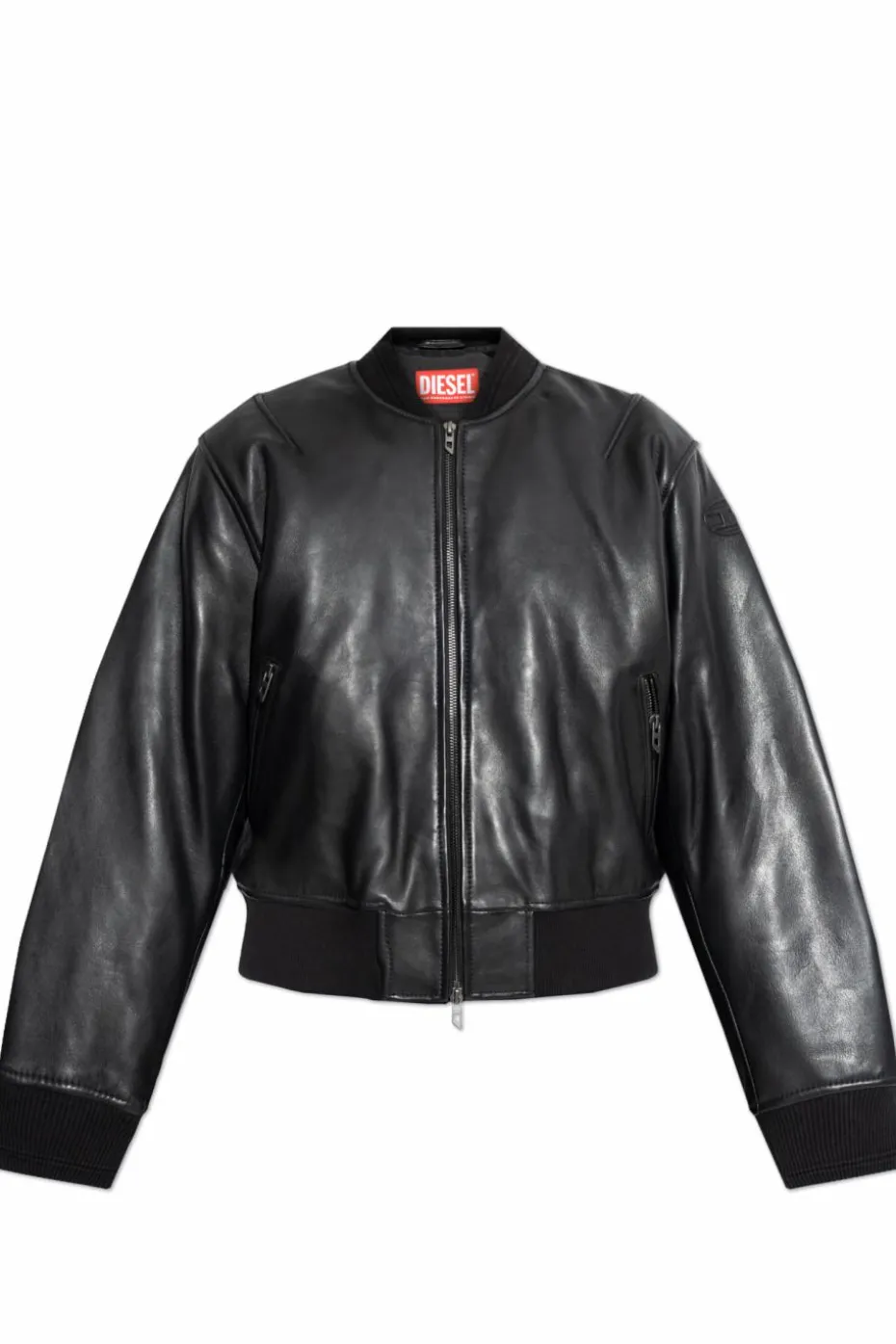 Diesel BLACK Leather jacket L-ILAN A14564