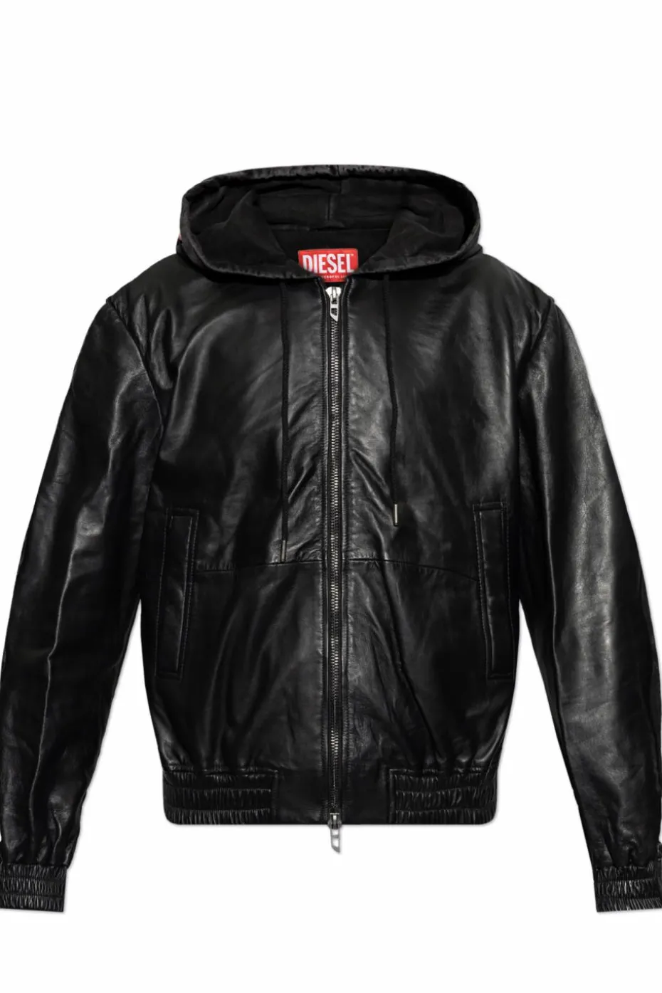 Diesel BLACK Leather jacket L-OCHS