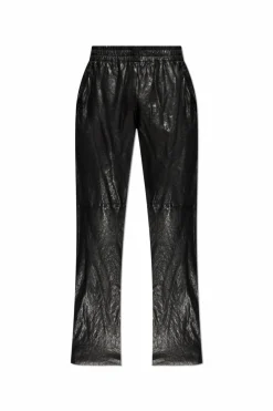 Diesel BLACK Leather trousers 'P-BRU'