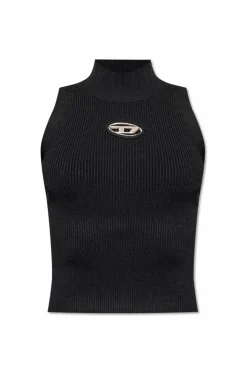 Diesel BLACK ‘M-ONERVAX’ top with logo