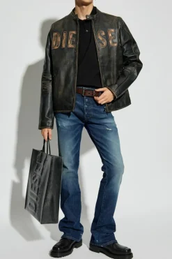 Diesel BLACK Polo T-REJUST-LS-DOVAL-PJ