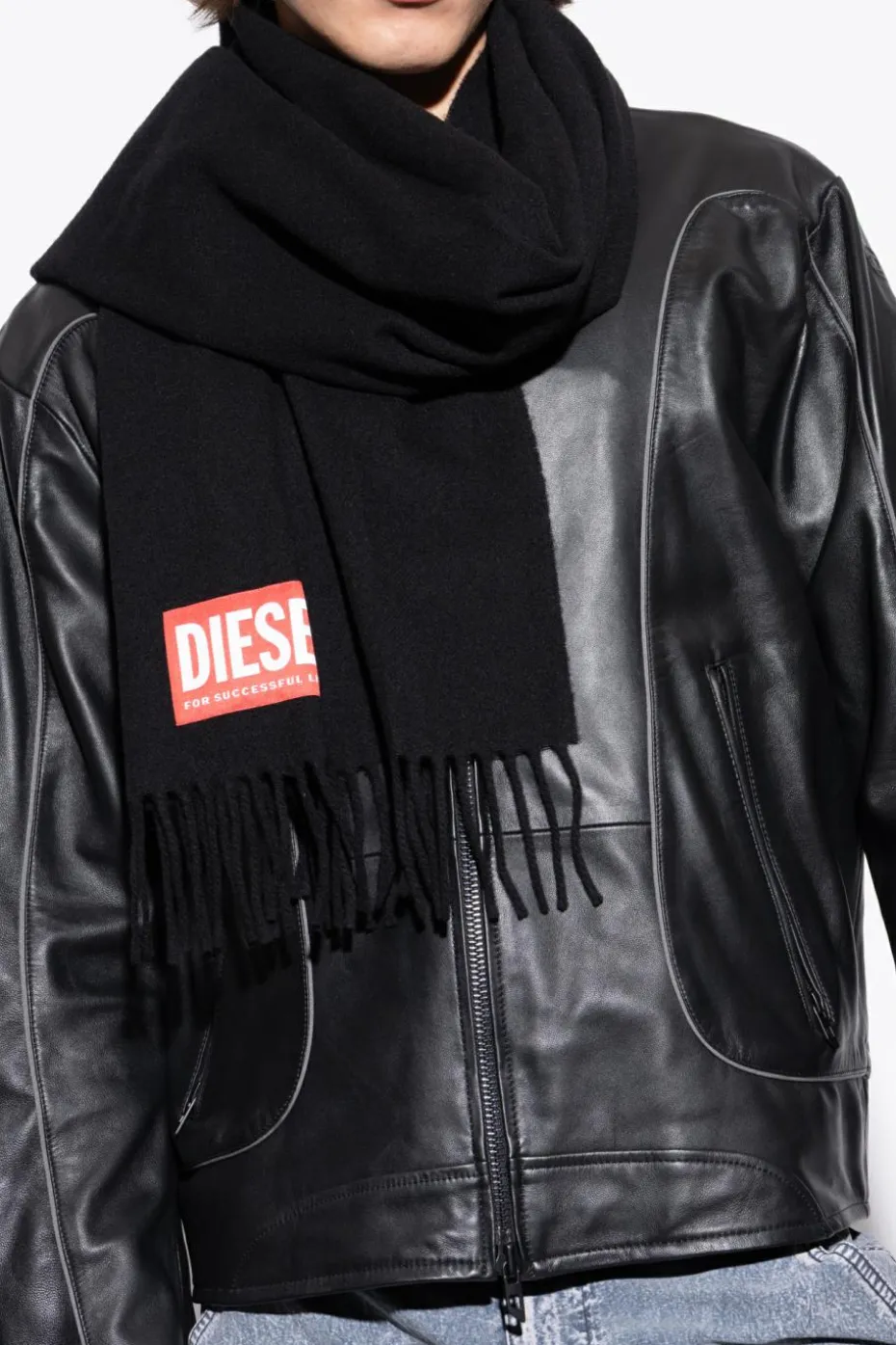 Diesel BLACK Scarf "S-IMON"