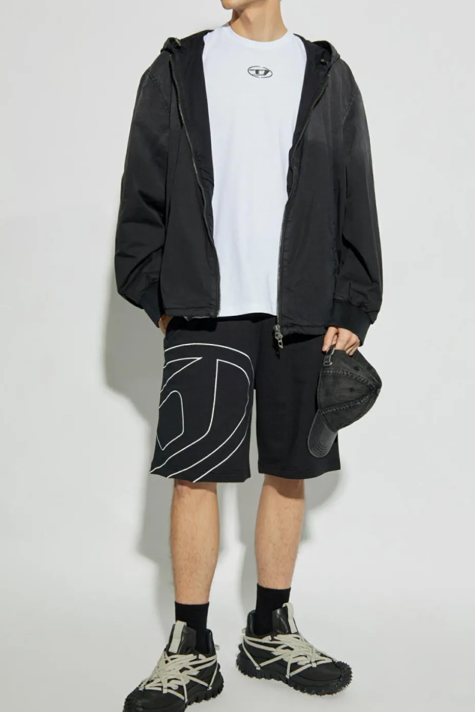 Diesel BLACK Shorts P-CROW-MEGOVAL