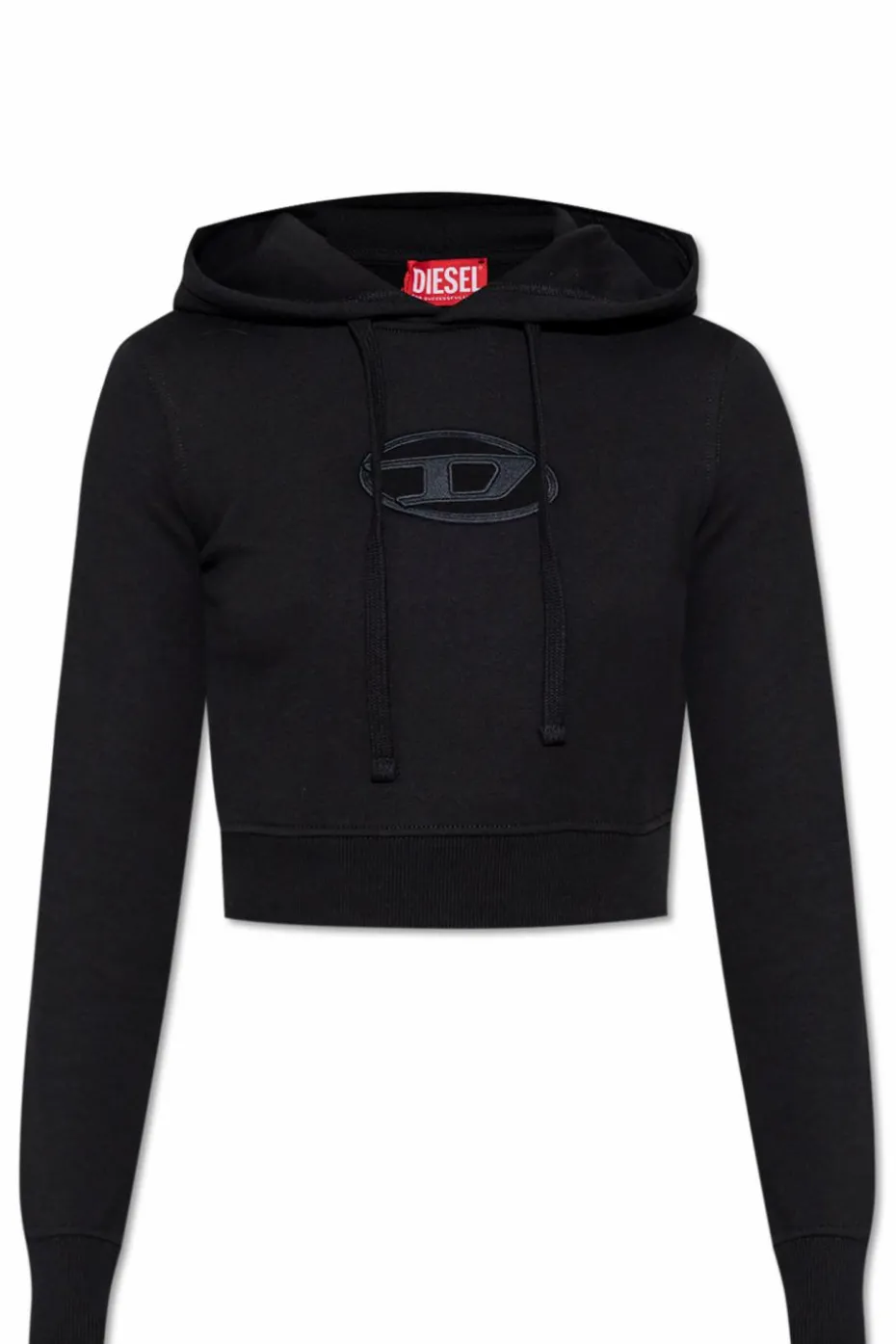 Diesel BLACK Sweatshirt with `F-SLIMMY-HOOD-OD` logo