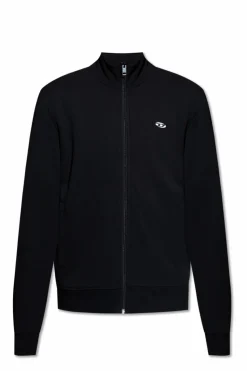 Diesel BLACK Sweatshirt with stand-up collar 'S-LOCK-DOVAL-P'