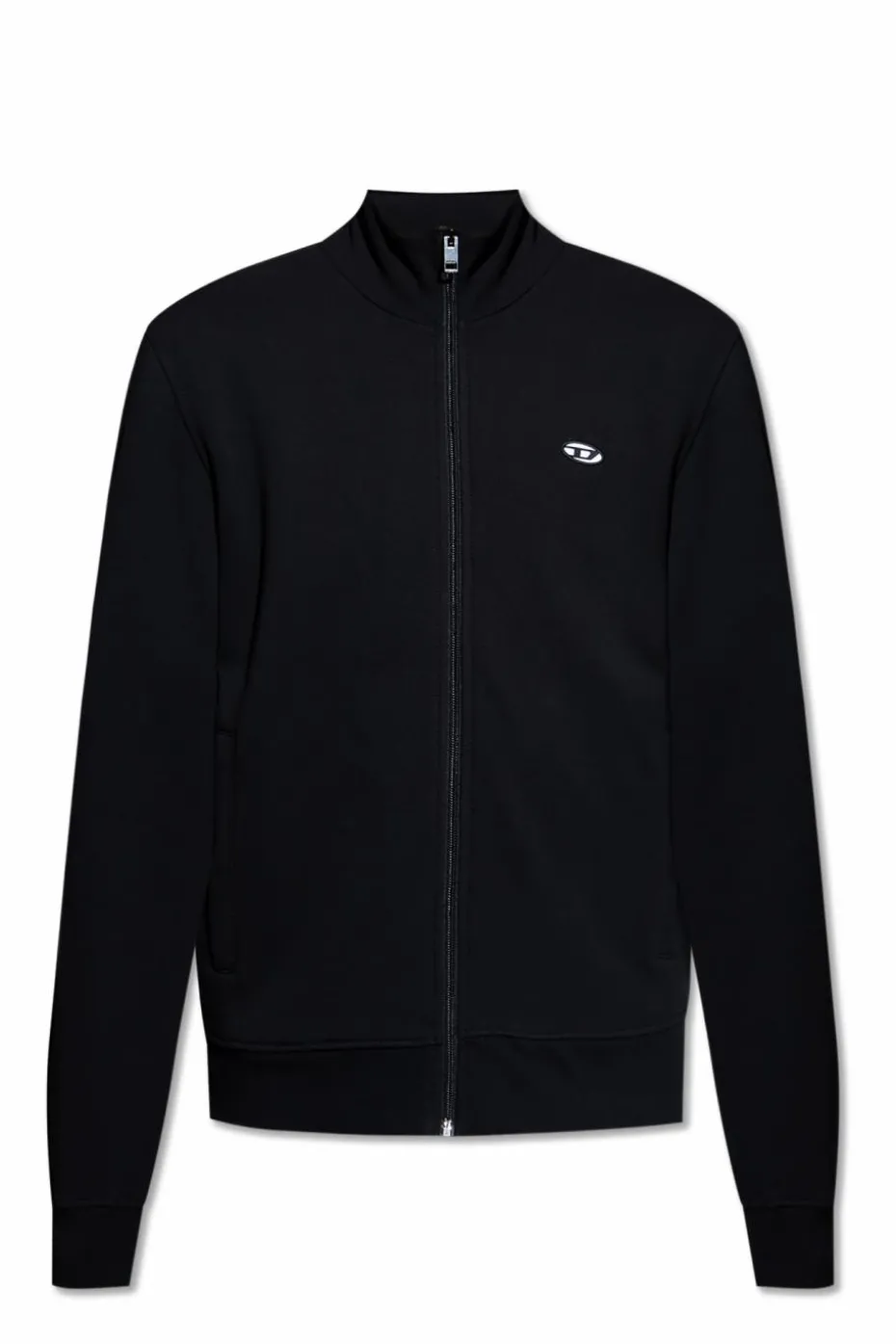 Diesel BLACK Sweatshirt with stand-up collar 'S-LOCK-DOVAL-P'