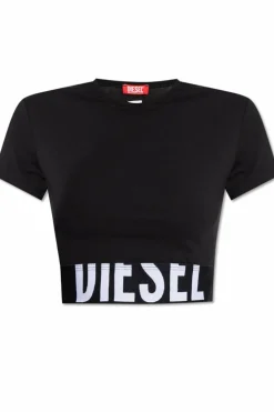 Diesel BLACK Top UFTEE-SPORT-CROPPED