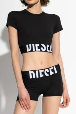 Diesel BLACK Top UFTEE-SPORT-CROPPED