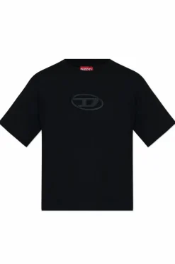 Diesel BLACK Top with 'T-BUXT-CROP-OD' logo