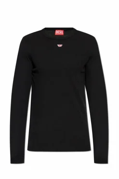 Diesel BLACK T-shirt D-RIBBER-LS-N