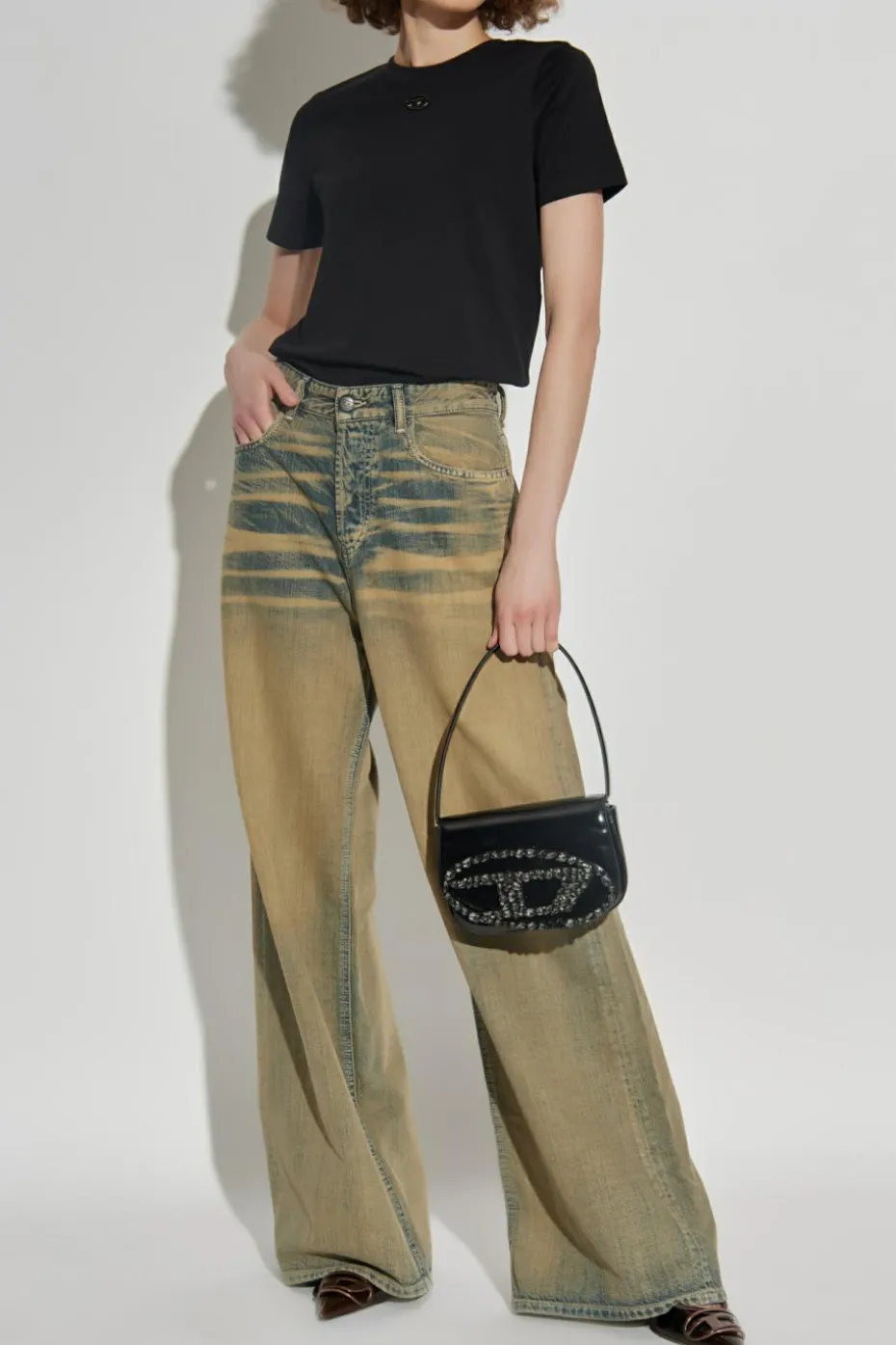 Diesel BLACK T-shirt `T-REG-OVALD`