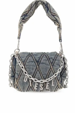 Diesel BLUE āCHARM-Dā denim shoulder bag