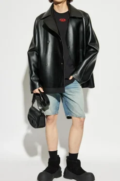 Diesel BLUE Denim shorts `D-FIN`