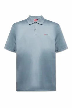 Diesel BLUE Polo with logo T-REJUST-R3