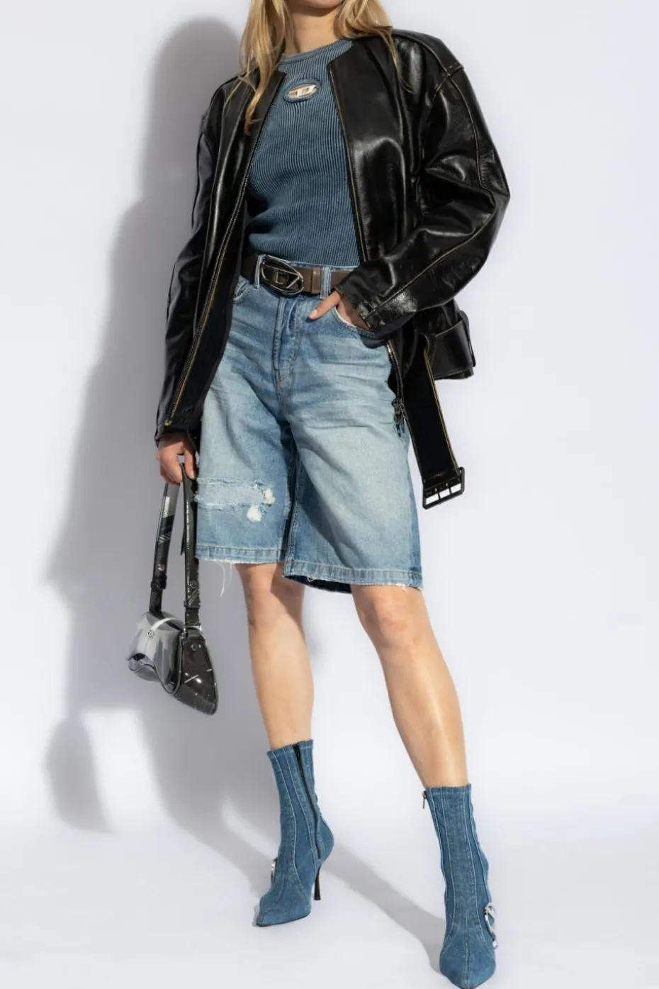 Diesel BLUE Striped top `M-ANCHOR-A-SL`