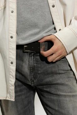 Diesel BROWN ‘B-GUARANTEE-A’ leather belt