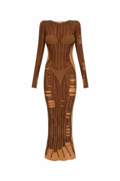 Diesel BROWN Dress M-CALIMERA
