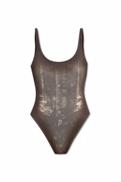 Diesel BROWN One-piece swimsuit MARILYN-DNM