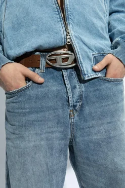 Diesel BROWN ‘OVAL D LOGO’ belt