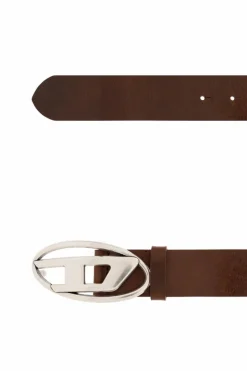 Diesel BROWN ‘OVAL D LOGO’ belt