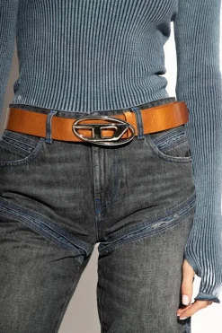Diesel BROWN ‘OVAL D LOGO B’ belt