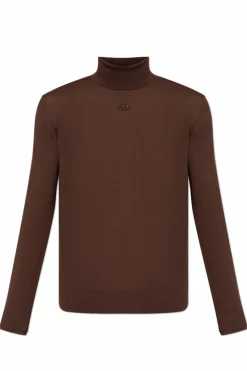 Diesel BROWN Wool turtleneck