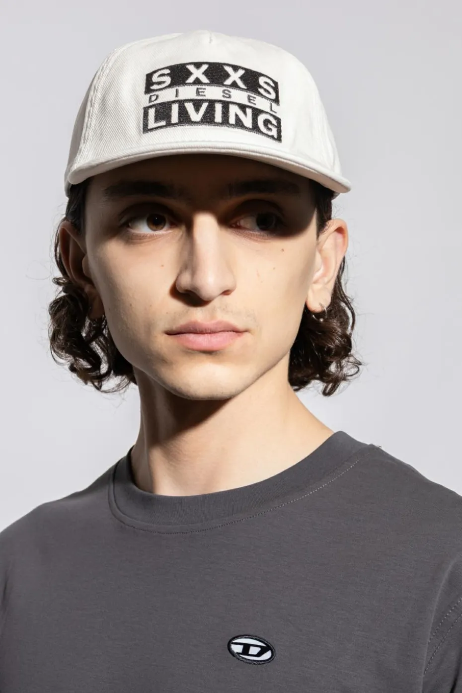 Diesel cream Baseball cap