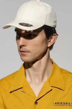 Diesel cream ‘C-PLAK’ baseball cap