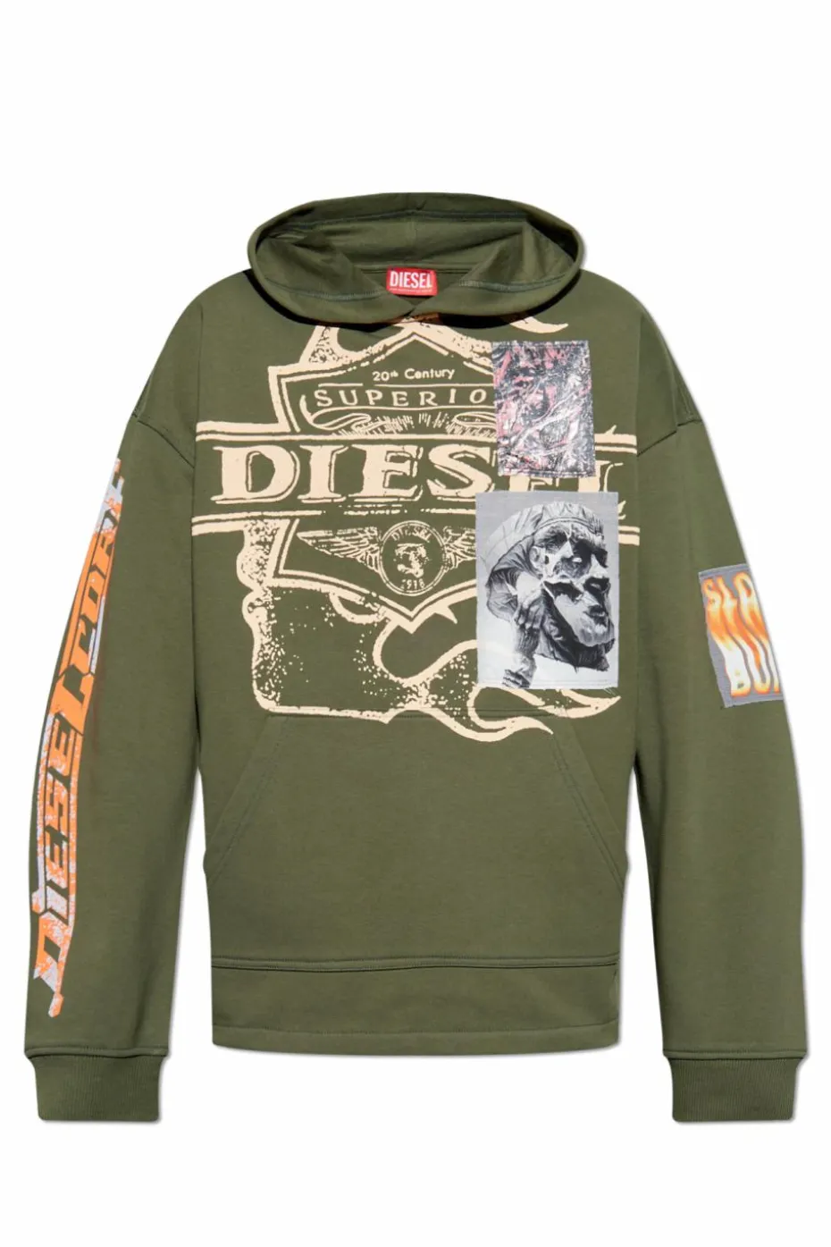 Diesel GREEN Hoodie S-BAXT-HOOD-R1