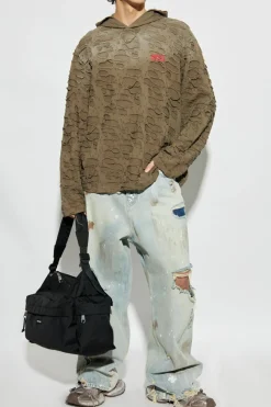 Diesel GREEN Hoodie T-CRANE-LS-HOOD