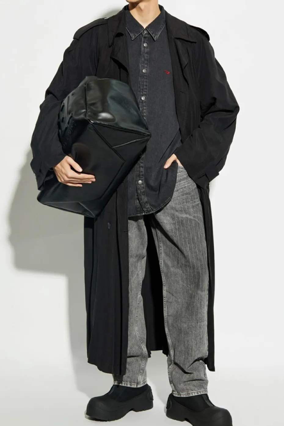 Diesel GREY Denim shirt D-SIMPLY