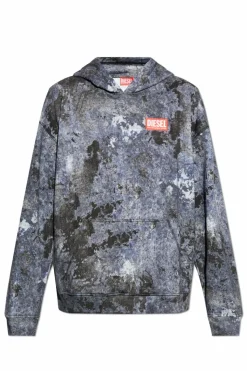 Diesel GREY Hooded sweatshirt 'S-BOXT-HOOD-R8'