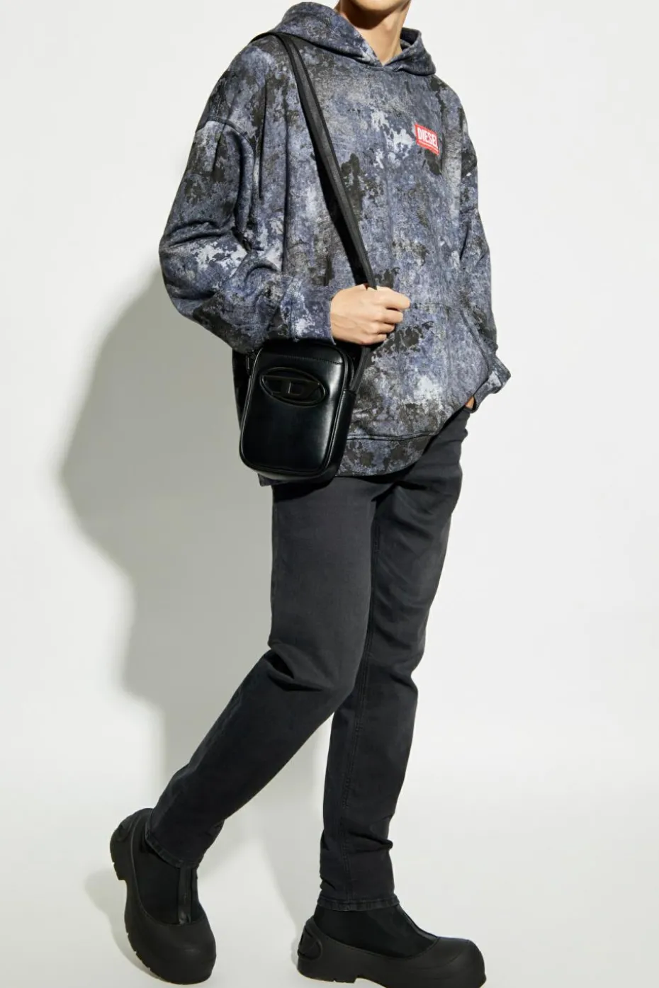 Diesel GREY Hooded sweatshirt 'S-BOXT-HOOD-R8'