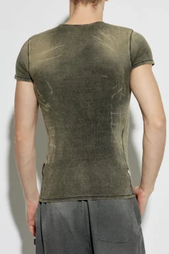 Diesel GREY Ribbed top T-HANS