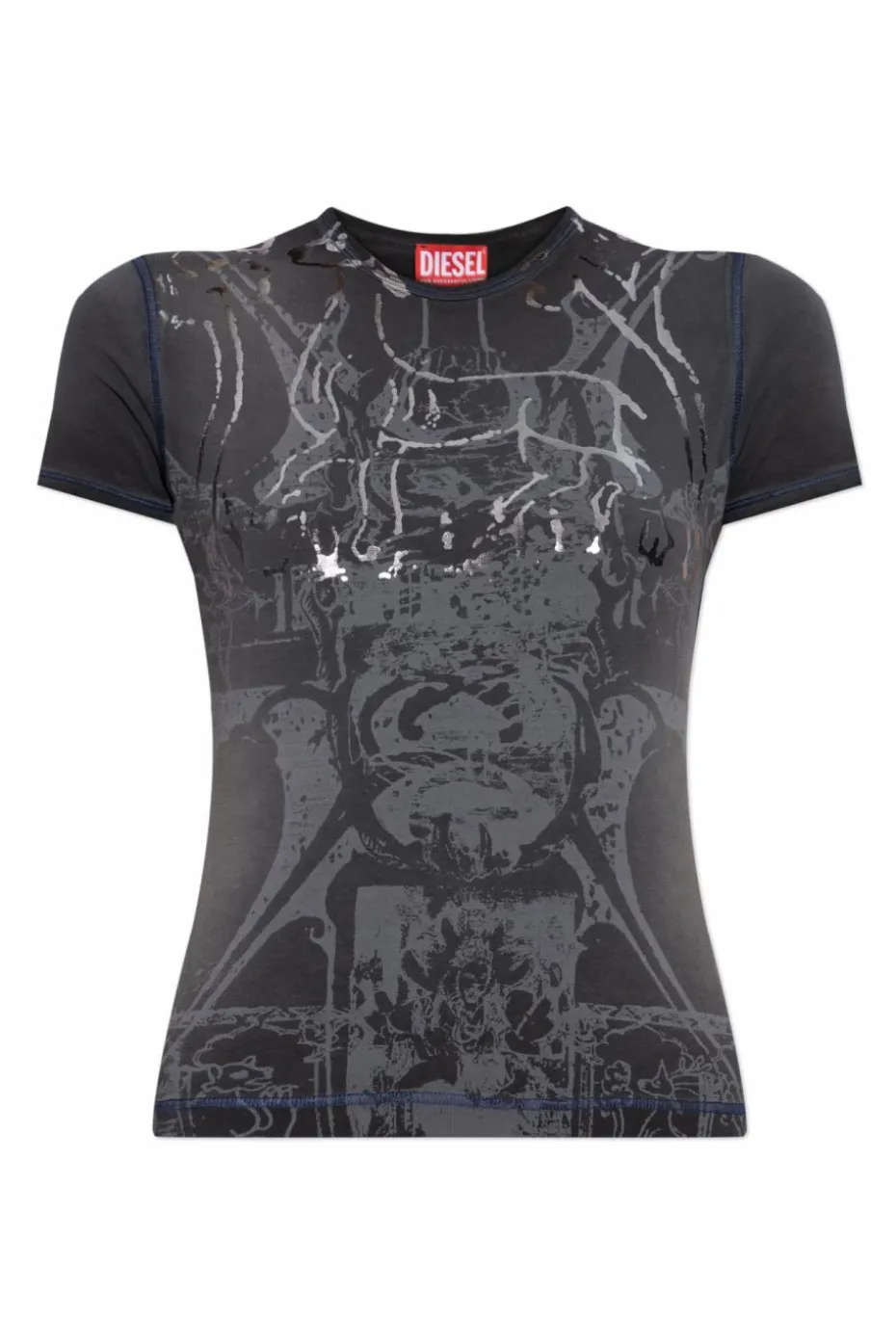 Diesel GREY Top T-UNCUTIES-LONG-R6