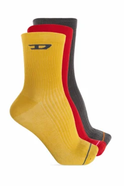 Diesel MULTICOLOUR Three-pack socks SKM-D-TENNIS-CREW