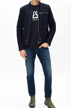 Diesel NAVY BLUE Branded sweatshirt