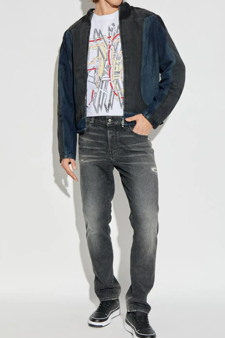 Diesel NAVY BLUE Denim jacket `D-BLENK-S`