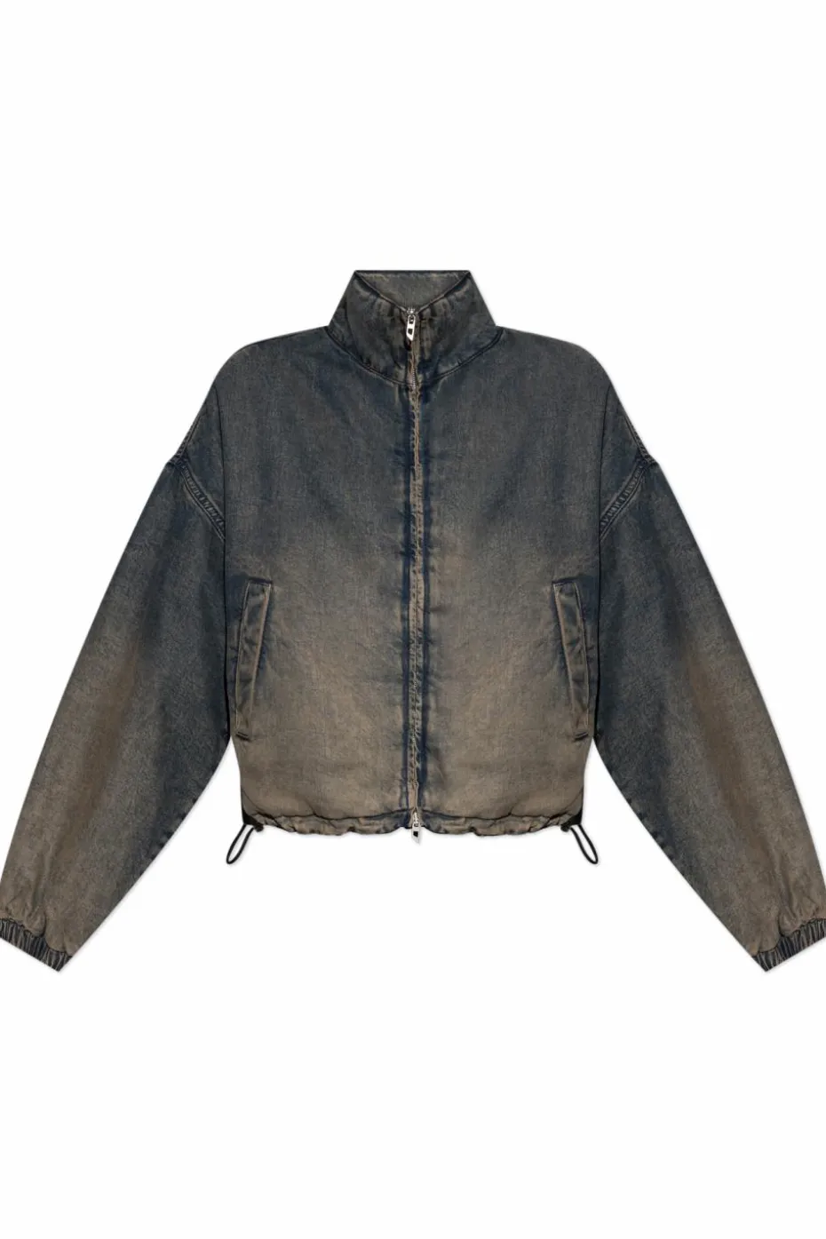 Diesel NAVY BLUE Denim jacket `DE-FLOWER-S`