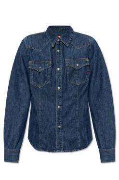 Diesel NAVY BLUE Denim shirt DE-WAVES