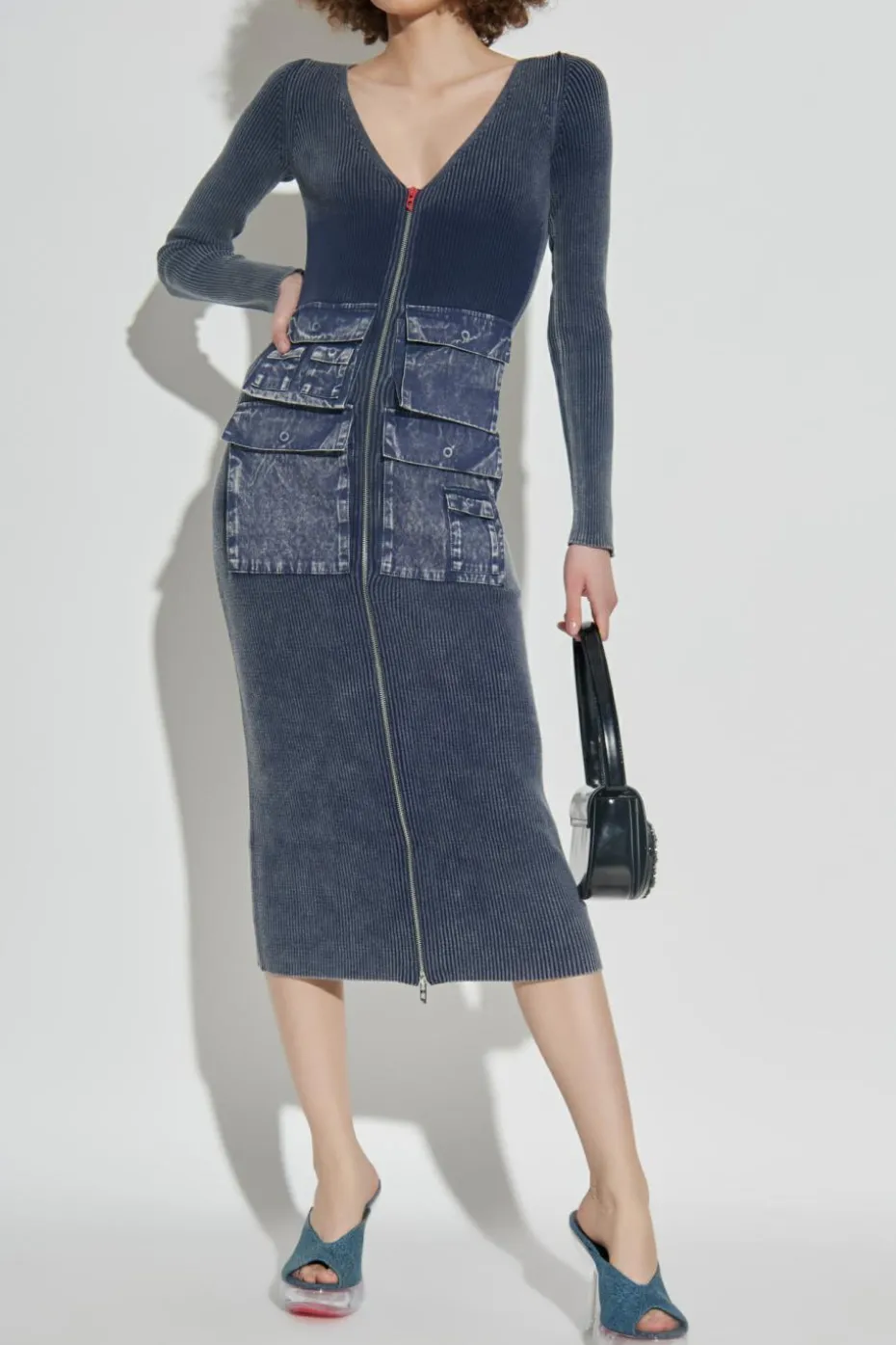 Diesel NAVY BLUE Dress "M-MELTI-LS"