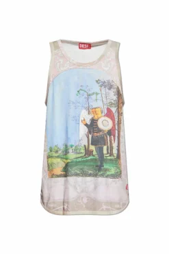 Diesel PINK Ribbed top `T-ALY`