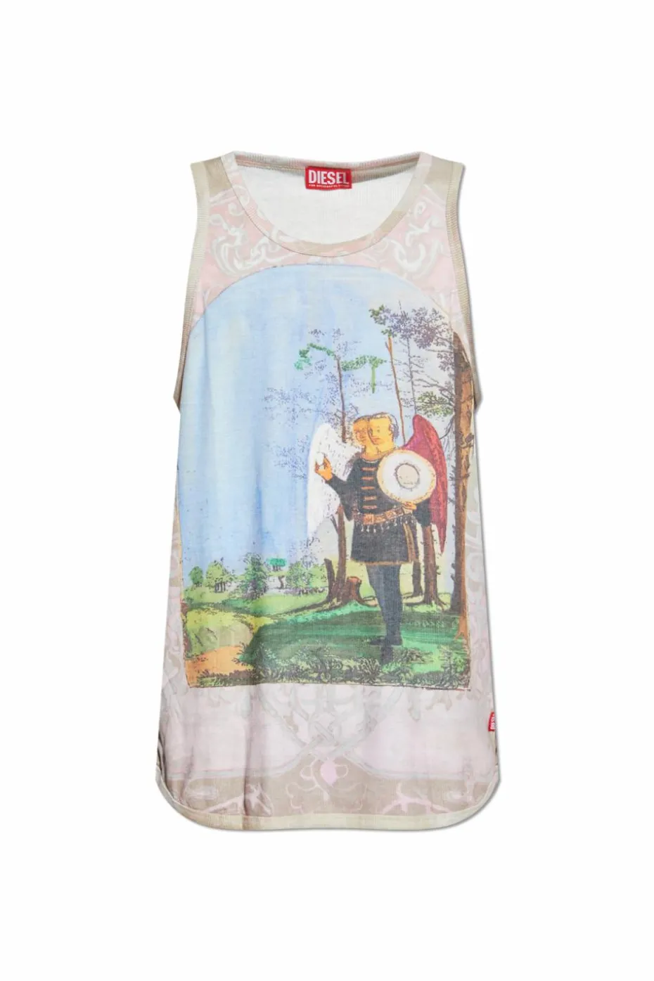 Diesel PINK Ribbed top `T-ALY`
